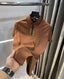 Hugo Boss Brown Zip Premium Polo T-Shirt