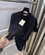 Moncle r Black Embroidery Logo Imported Oversized T-Shirt