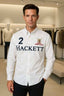 HACKET_T IMPORTED MIDDLE PATCH SHIRT WHITE