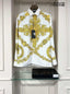 Versace White Printed Premium Shirt With Box! Packing And Carry Bag