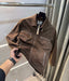 Essentia l feaR. Of God Dark Brown Imported Bomber Jacket