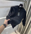Louis Vuitton Black Logo Work Imported Pull Over