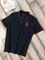 Tomm y Hilfige r Navy Blue Logo Work Premium Polo T-Shirt