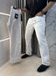 Amiri White Imported Premium Straight Fit Denin