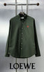 Loewe Dark Olive Embroidery Logo Shirt With Premium Box Packing