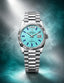 ROLEX DAY DATE 36 TURQUOISE WITH BLUE BAGUETTE HOUR MARKERS