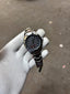 Rolex datejust style slate grey grid dial smooth sweep quartz m1