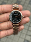 Emporio Arman i Women Rose gold Black Dial Diamond Edition