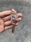 Michael kor s chain lock Rose gold white dial