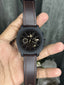 Fossi l Machine Chronograph Gunmetal Brown Premium Watch