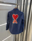 Ami Paris Dark Blue Designer Imported Shirt