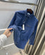 Lacost e Dark Blue 2 Embroidery Logo Premium Denim Shirt
