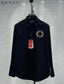 Gucc_i GG Embroidered Black Imported Very Premium Cotton Partywear Shirt With Og Box! And Bag (DN 516)