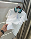 Lacost e White Embroidery Logo Premium Polo T-Shirt