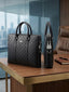 Lacost e Luxury Premium Imported Black Laptop Bag With Side Zip Lock