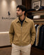 Ralph Lauren Beige Embroidery Logo Imported Bomber Jacket