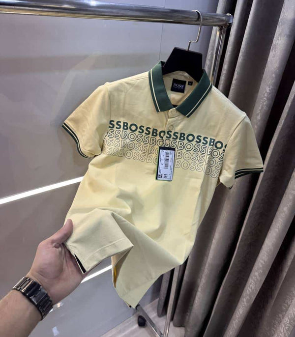 Hugo bos sYellow Logo Work Premium Polo T-Shirt