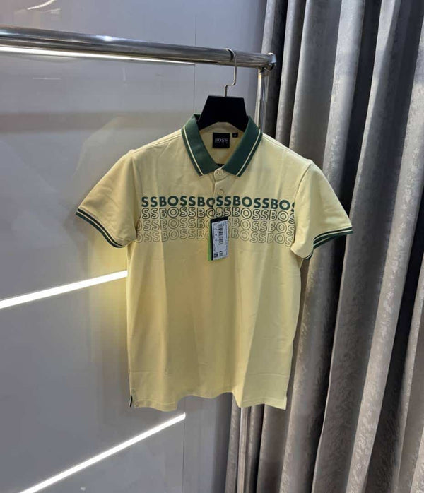 Hugo bos sYellow Logo Work Premium Polo T-Shirt