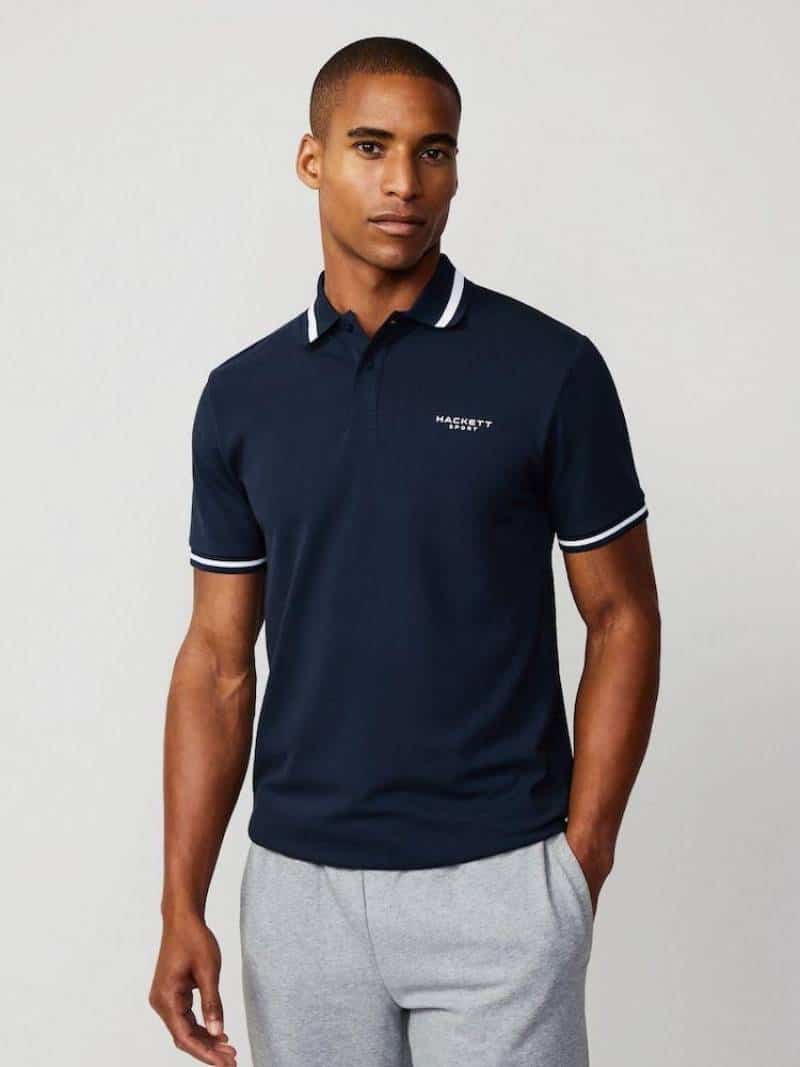 Hacket Navy Blue Designer Premium Polo T-Shirt