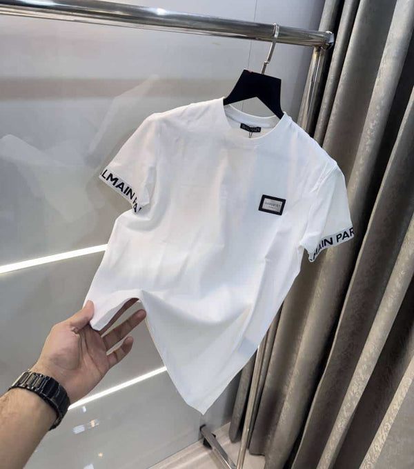 Balmai n Paris White Designer Imported T-Shirt