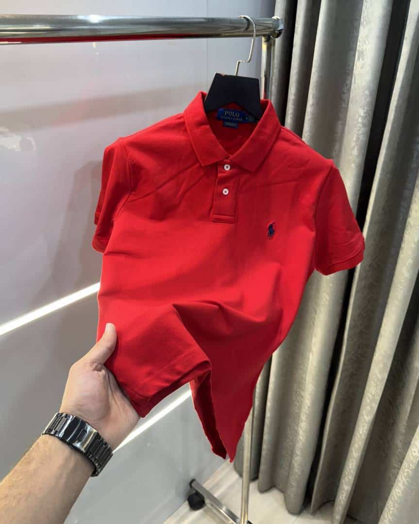 Ralp h lauren Red Embroidery Logo Classic Polo T-Shirt