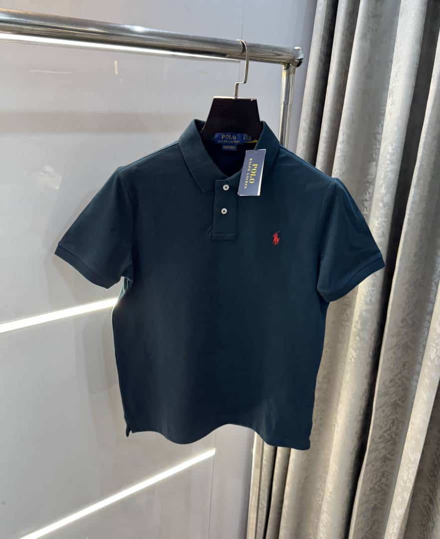 Ralph  Lauren Bottle Green Embroidery Logo Classic Polo T-Shirt