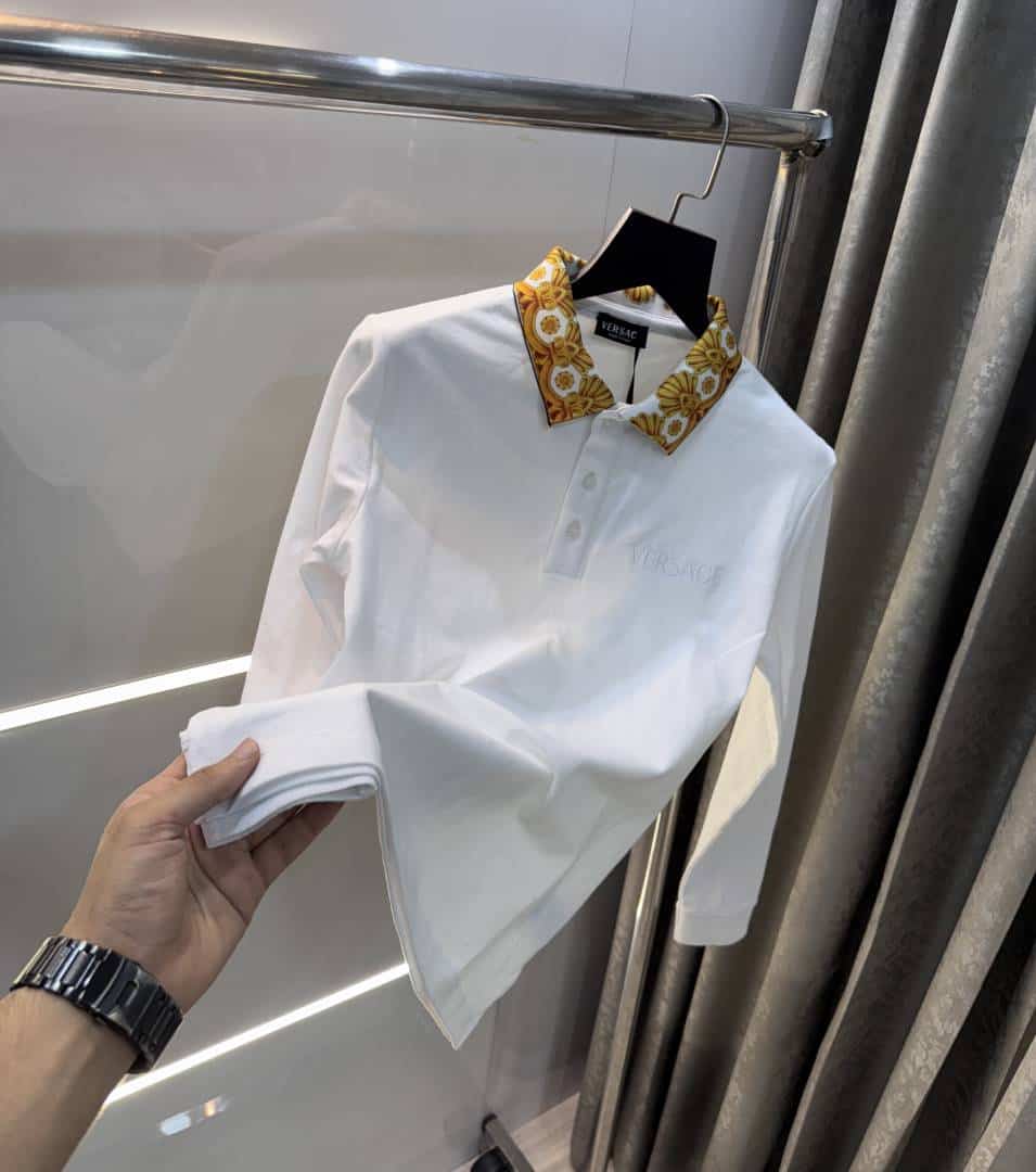Versac e Couture White Collar Logo Imported Polo T-Shirt Main image