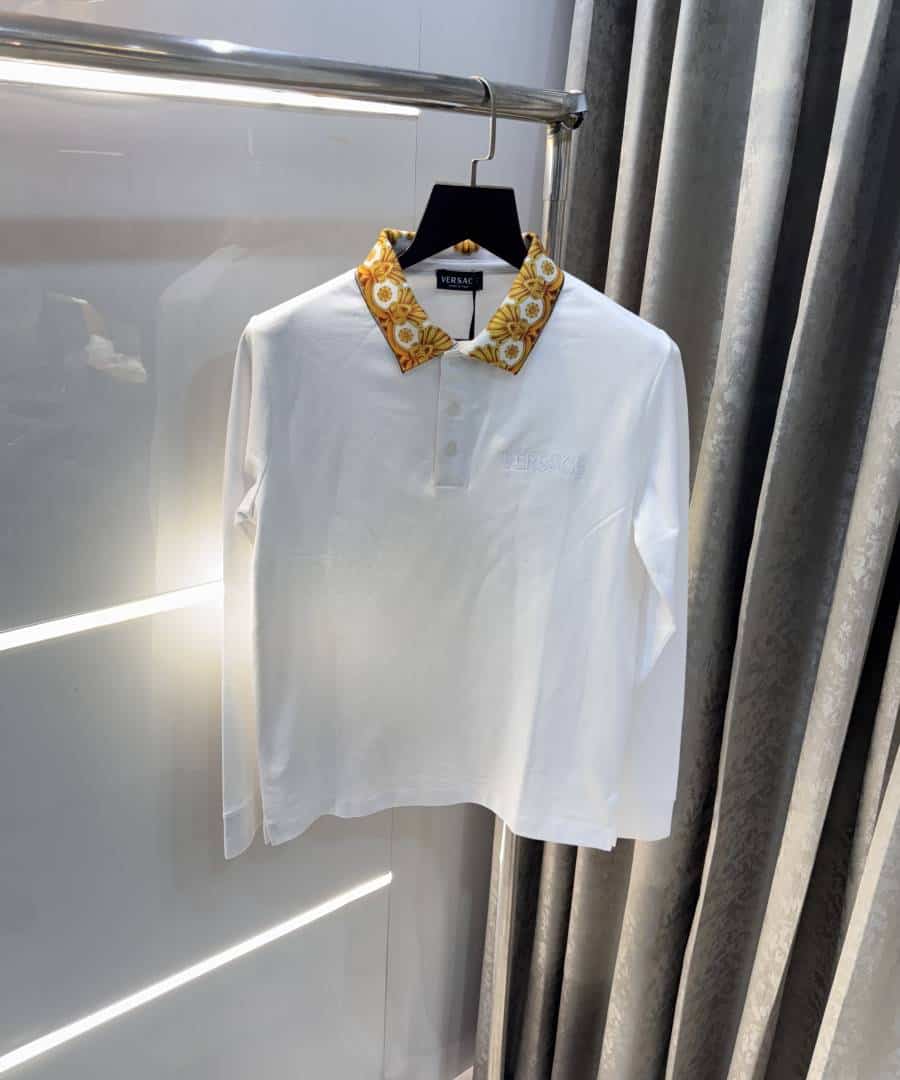 Versac e Couture White Collar Logo Imported Polo T-Shirt Secondary image