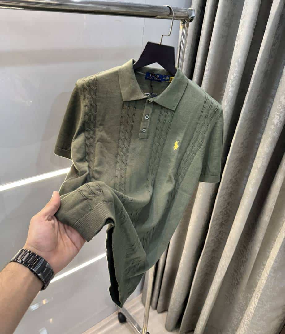ralpH LaU·ren  Olive Green Premium Knitted Polo T-Shirt Main image