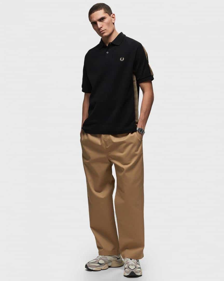 Fredperry Black Embroidery Logo Premium Polo T-Shirt