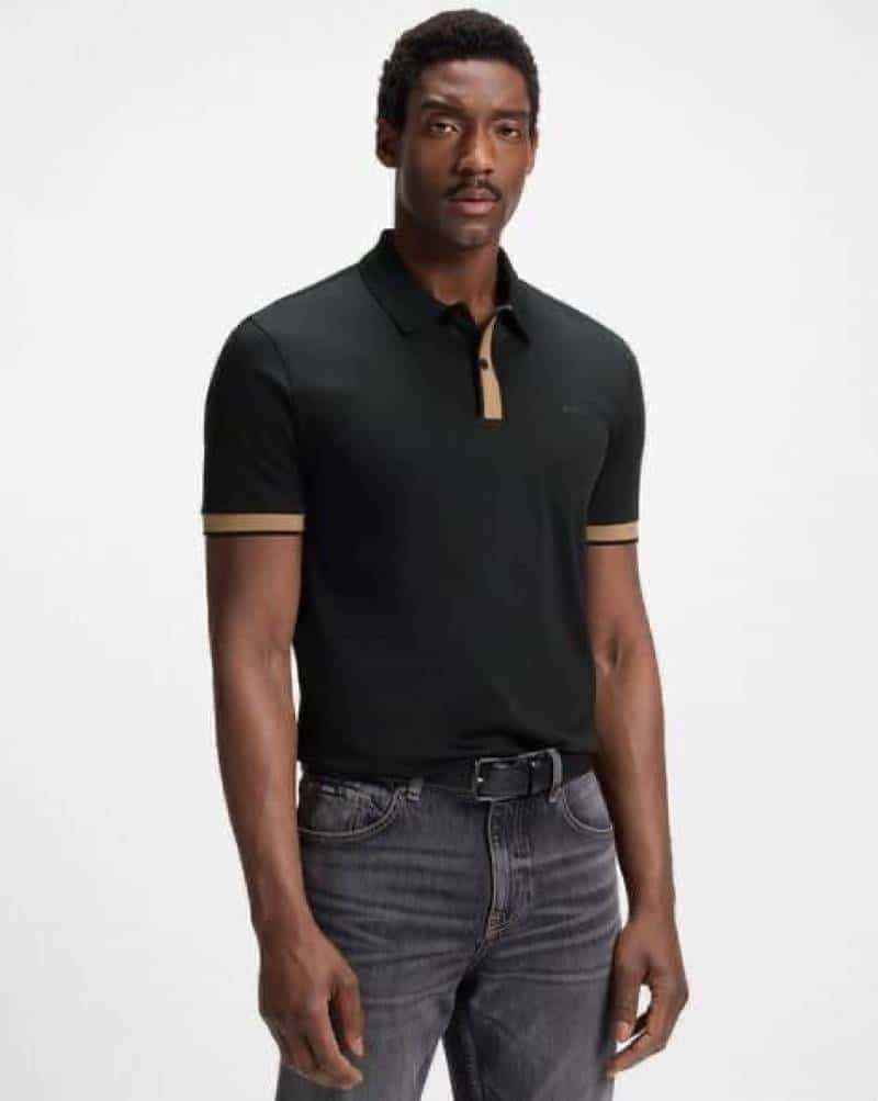 Hugo Bos s Black Classic Premium Polo T-Shirt Main image