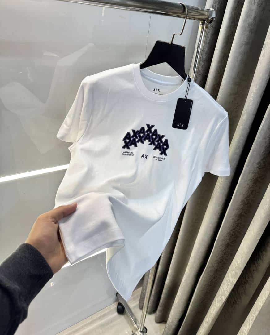 Arman i E...xchange White Logo Print Premium T-Shirt Main image