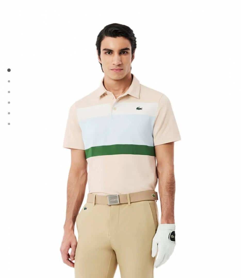 Lacost e Beige Embroidery Logo Premium Polo T-Shirt Main image