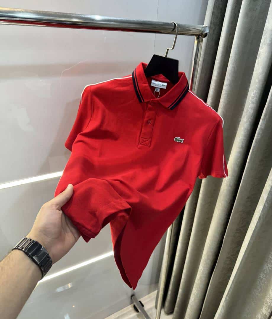 Lacost e Red Embroidery Logo Premium Polo T-Shirt Main image