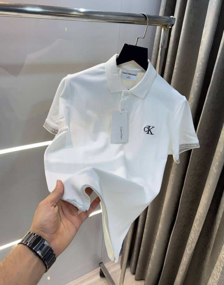 Calvi n Klein White Embroidery Logo Premium Polo T-Shirt Secondary image