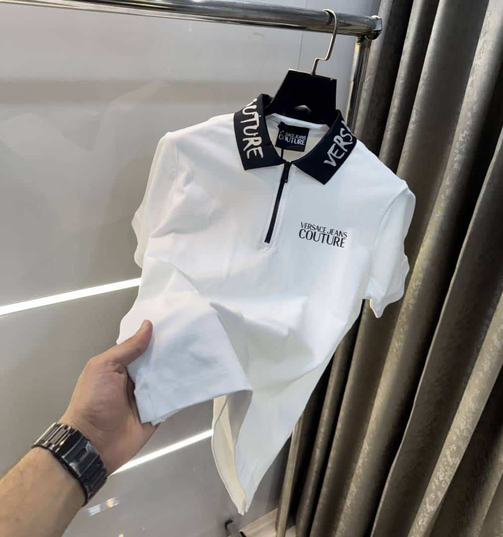 Versace Coutur e White Collar Logo Imported Polo T-Shirt Secondary image