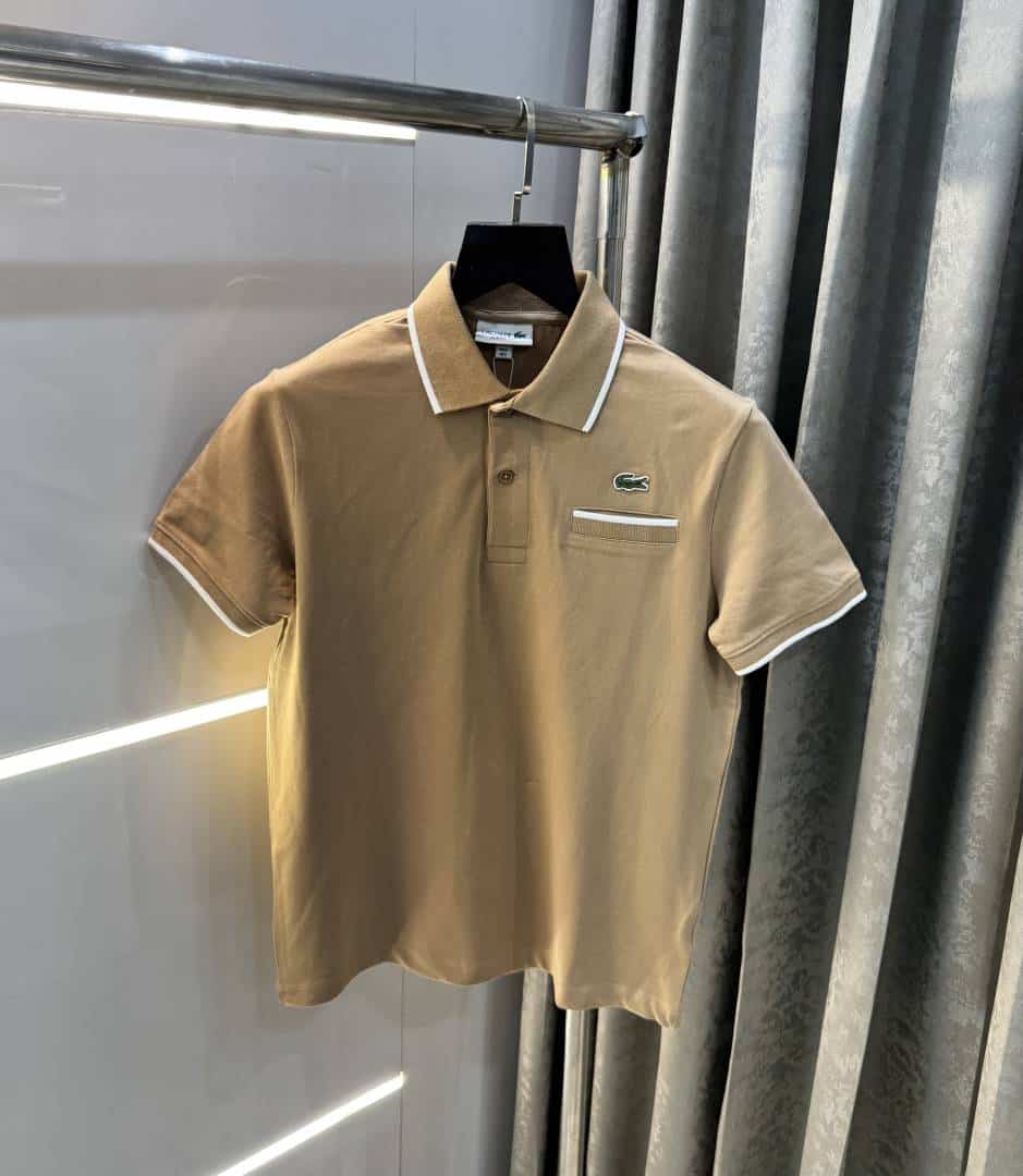 Lacost e Beige Logo Work Premium Polo T-Shirt Secondary image