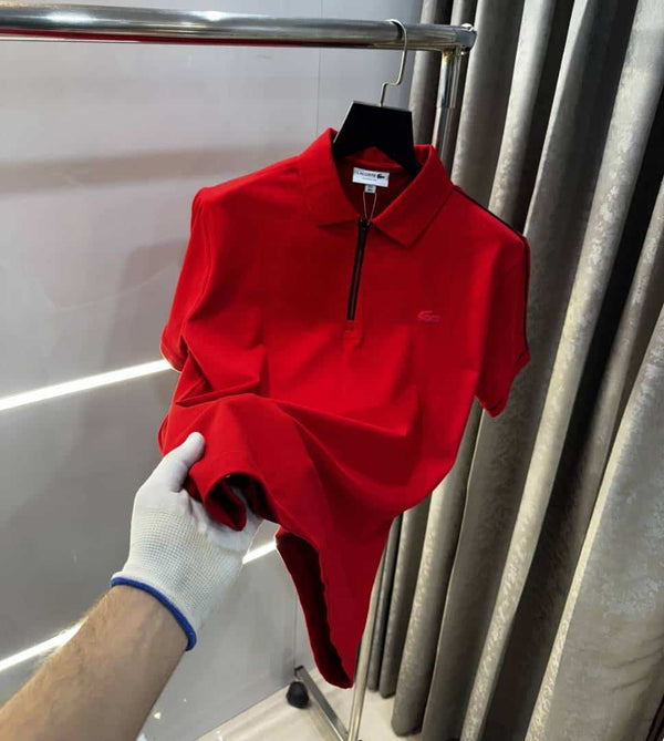 Lacost e Red Logo Work Premium Polo T-Shirt