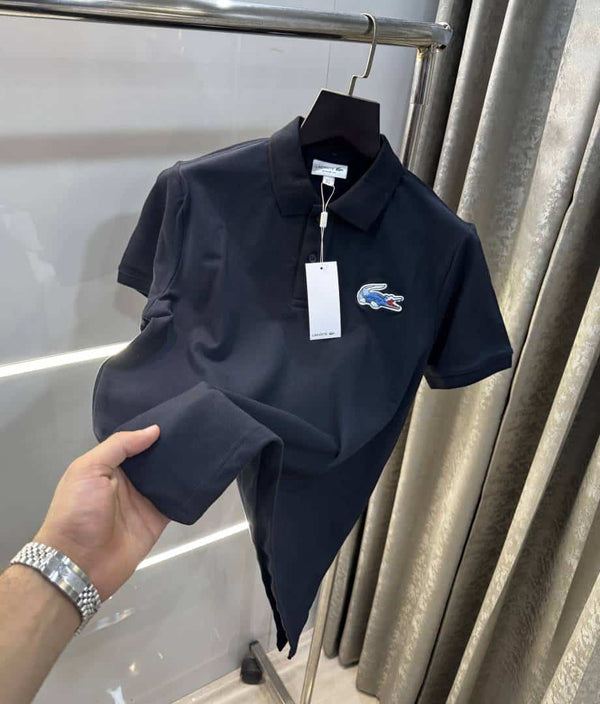 Lacost e Navy Blue Logo Work Premium Polo T-Shirt