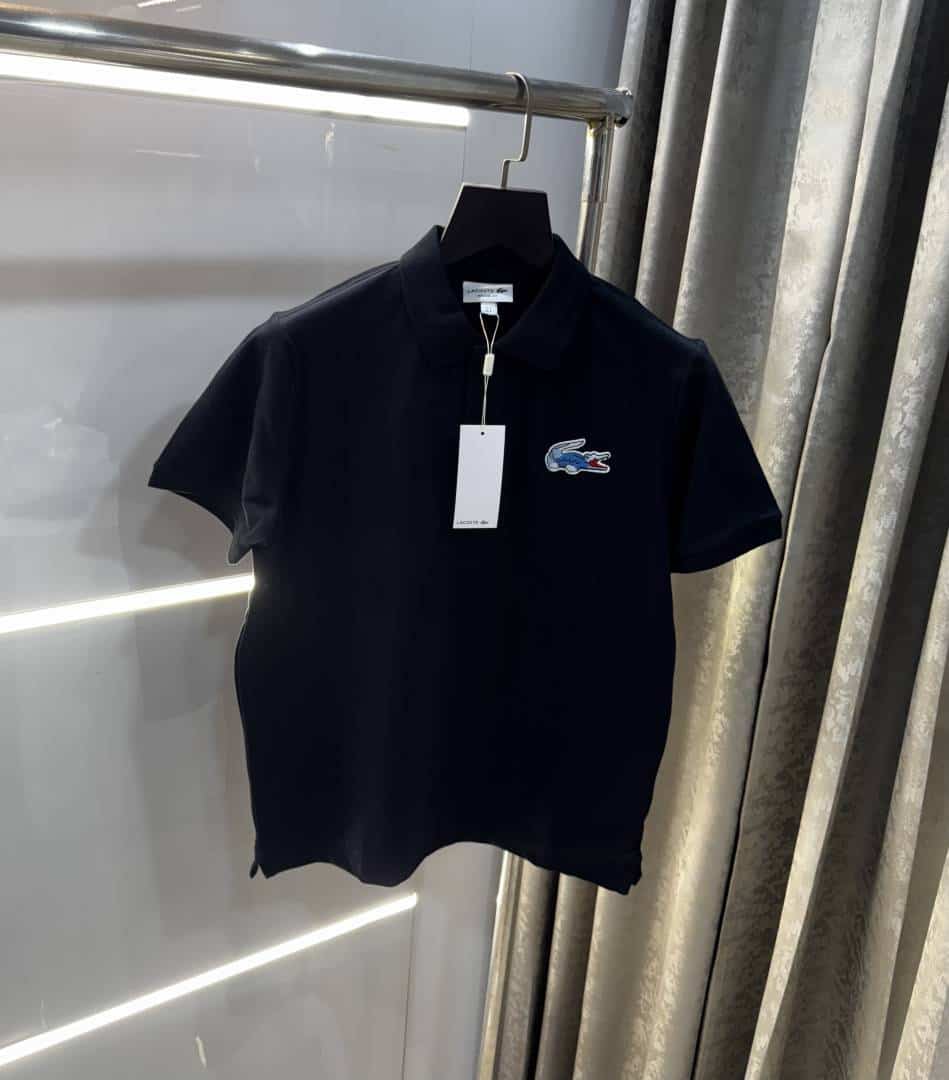 Lacost e Navy Blue Logo Work Premium Polo T-Shirt