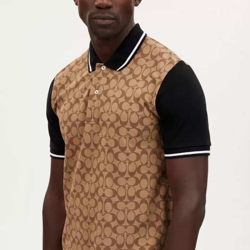 Coac h Beige MonogRAM Imported Polo T-Shirt Main image