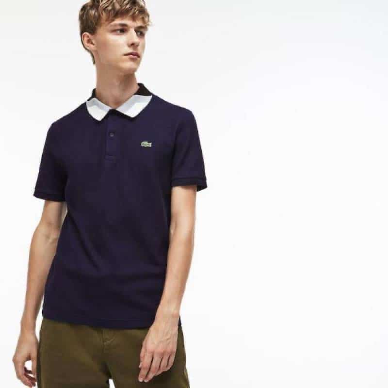 Lacost e Navy Blue Logo Work Premium Polo T-Shirt Main image