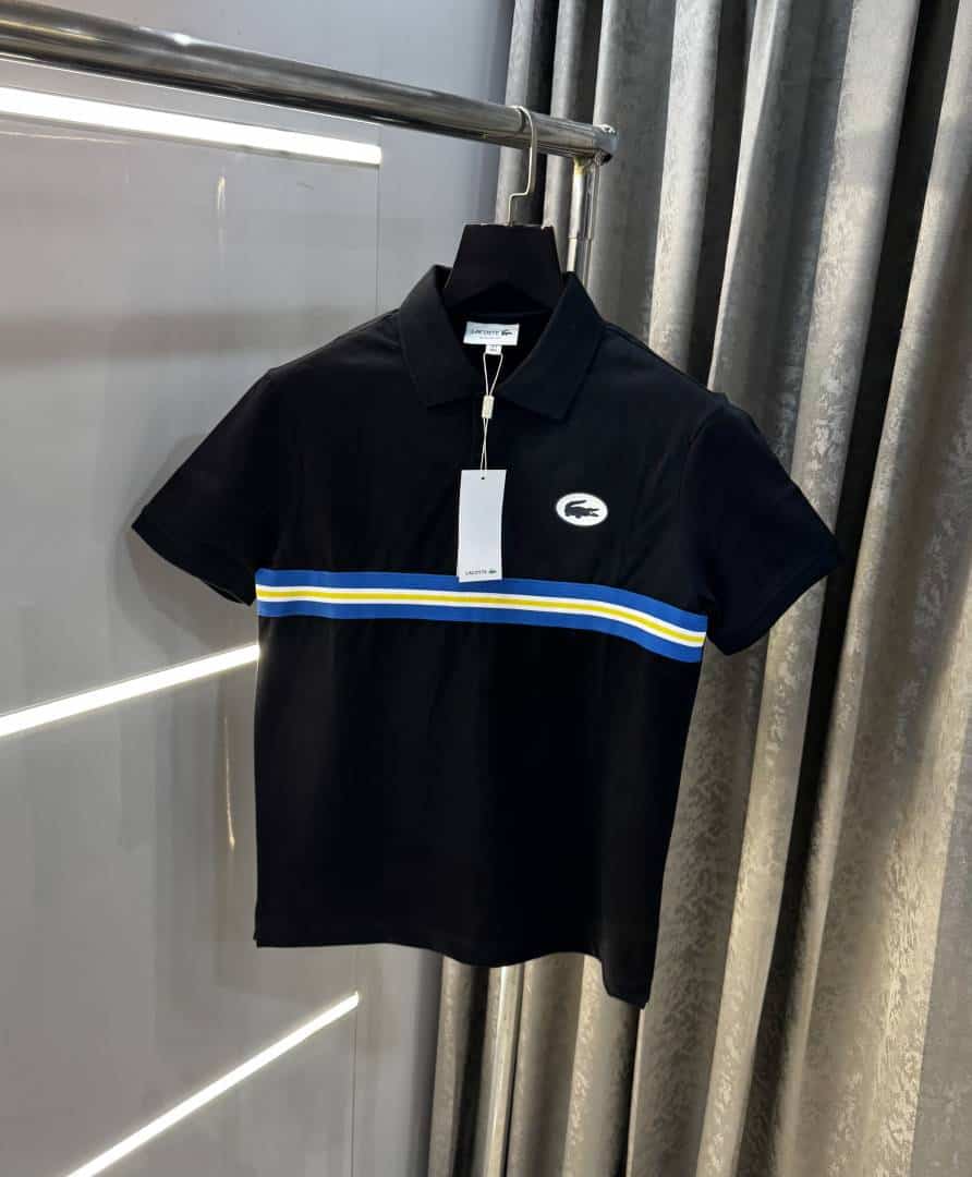 Lacost e Black Embroidery Logo Premium Polo T-Shirt Secondary image