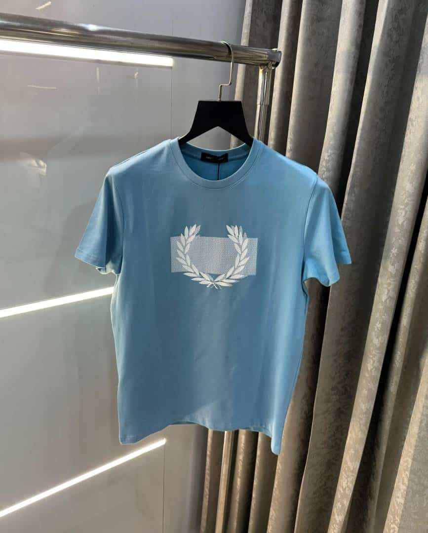 Fredperry Sky Blue Logo Print Imported T-Shirt Main image