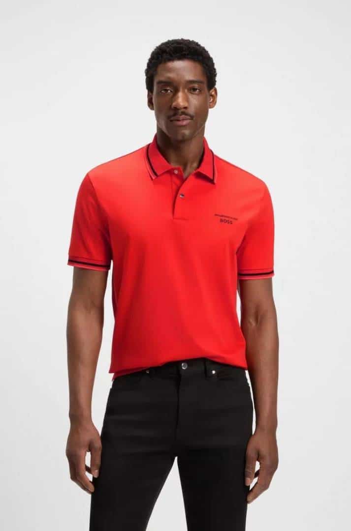 Hugo bos s X Por·ScHe Red Embroidery Logo Premium Polo T-Shirt Main image
