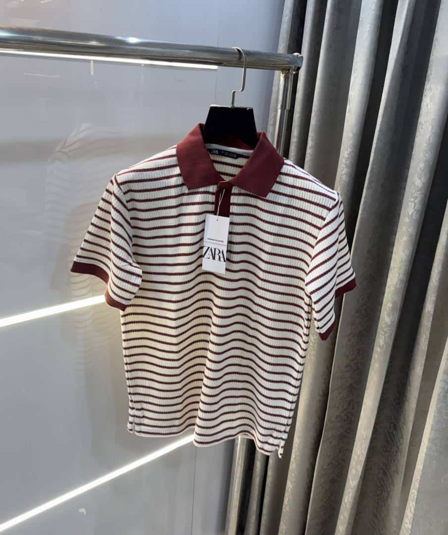 Zar a Maroon Premium Knitted Classic Polo T-Shirt Secondary image