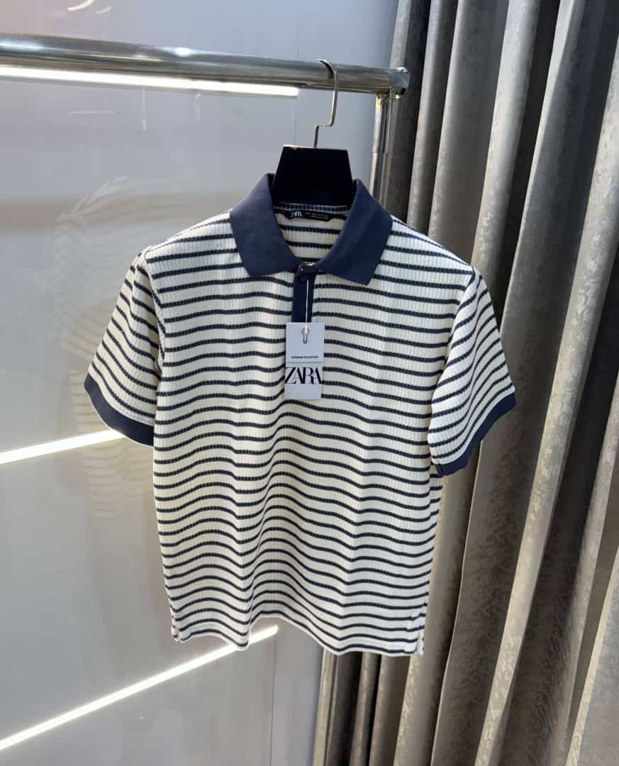 Zar a Dark Grey Premium Knitted Classic Polo T-Shirt Secondary image