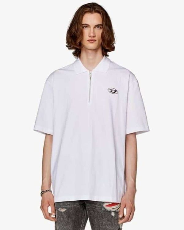 Diese l White Logo Work Imported Polo T-Shirt