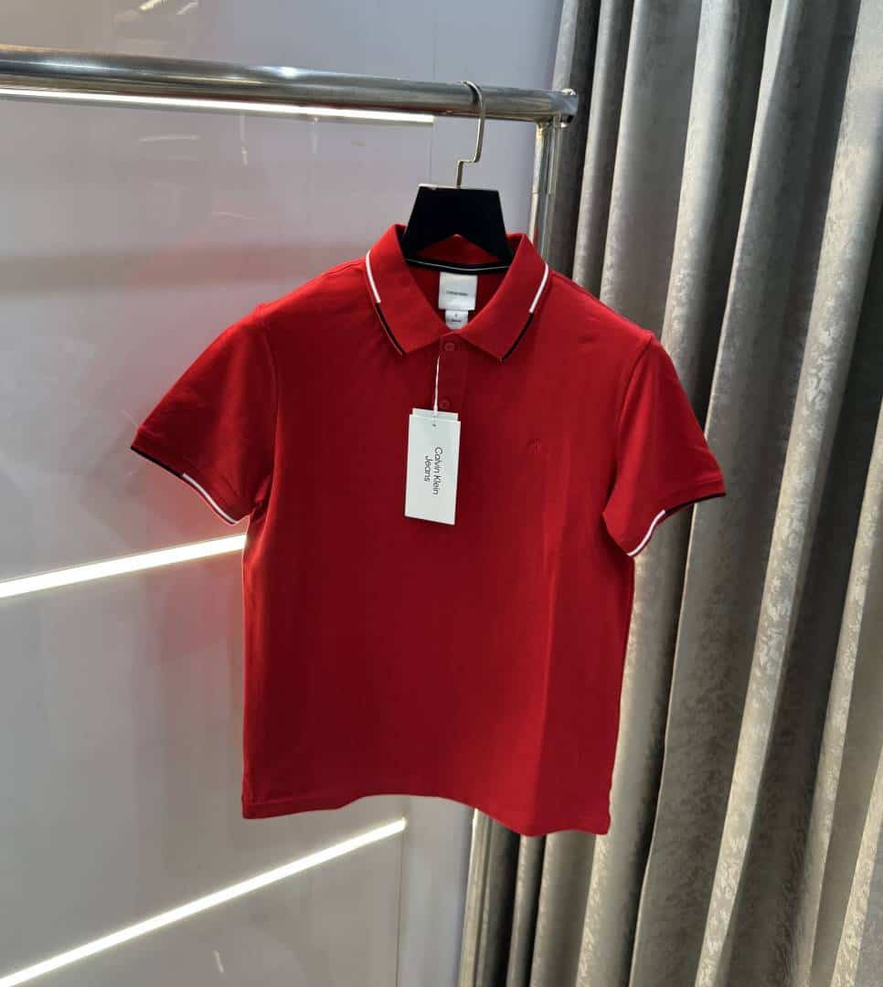 Calvi n klein Red Embroidery Logo Premium Polo T-Shirt