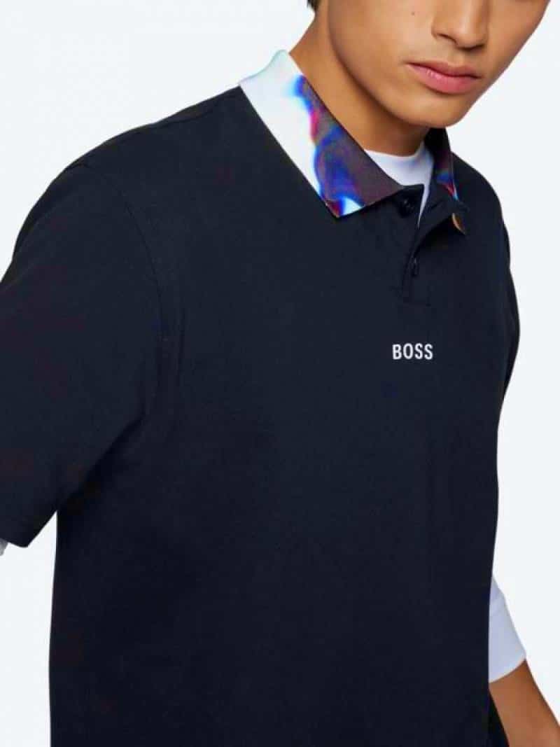 Hugo bos s Navy Blue Collar Look Premium Polo T-Shirt Main image